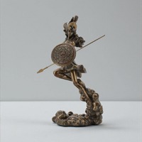 Athena Minerva Owl Statue: Cold Cast Bronze Greek Goddess Sculpture