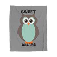Cozy Owl Plush Blanket - Sweet Dreams Design, Soft Blanket for Kids, Nursery Decor, Gift for Baby Sh