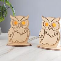 Owl Lantern – Laser Cut File | Owl SVG Tea Light Holder | Glowforge & xTool Ready | 3mm Wo