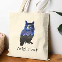 Cosmic Owl Tote Bag, Custom Adventure Bag, Night Sky Moon Bag, Galaxy Fans Bag, Star Gazer Gift, Fun
