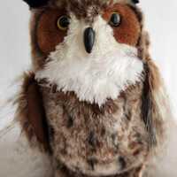 Vintage Plush Douglas Einstein Great Horned Owl Realistic Raptor Bird Cuddle Toy