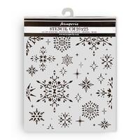 Stamperia - Thick Stencil - The Owl's House - Snowflakes - 20cm X 25cm