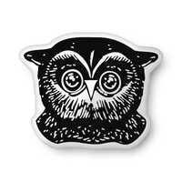 Great Horned Owl Throw Pillow - Witchy Home Decor Bird-shaped Cushion