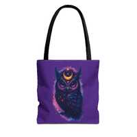 Mystical Owl Tote Bag, Boho Style, Eco-Friendly Shopping, Gift for Owl Lovers, Witchy Vibes, Perfect
