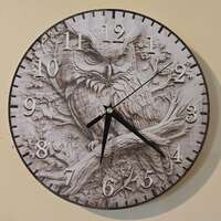Customizable Owl Clock: Unique Home Decor