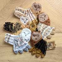 Handmade Fabric Owl Brooch