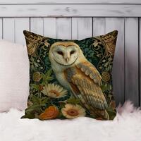 Owl William Morris Throw Pillow Soft Cushion Cover Animals Cottage Square Decorative Accent Pillowca