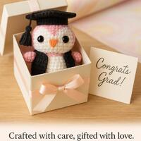 Crochet Graduation Owl Pattern: Luni Amigurumi Gift (PDF Pattern, English/Deutsch/Español)