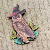 Owl Art Brooch