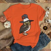 Cute Owl Halloween T-Shirt | Cute Spooky Elf Owl as Witch by Birdorable Unisex Jersey Short Sleeve T
