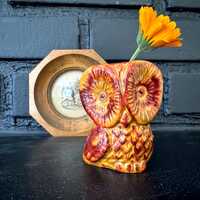 Vintage Ceramic Owl Vase Figurine