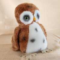 1975 Brown Spotted Owl Plush Toy