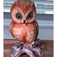 Vintage Ardalt Lenwile Owl Figurine: MCM Ceramic Collectible, Made in Japan