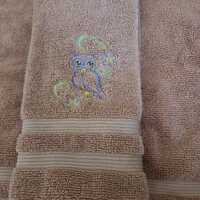 owl hand towel