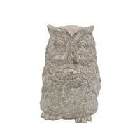 Vintage Pewter Owl Figurine | Miniature Animal Ornament, England