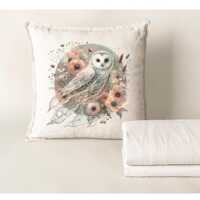 Lace Ghost Owl PNG | Boho Floral Spirit Animal (Digital Download)