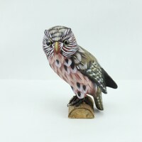 Hibou en c&eacute;ramique sculpt&eacute; et peint &agrave; la main, Figurine d&eacute;corative artis