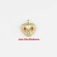 18k Gold Filled Owl Pendant,CZ Owl Necklace,DIY Jewelry Accessories