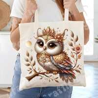 Elegant Owl Radiant DTF, Ornate Gold and Jewel Owl, Autumn Dtf Autumn Vibes Dtf, Fall - DTF | Ready 