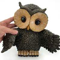 Owl figurine, back to school gift, handmade large owl figurine, hanging on the wall for good academi