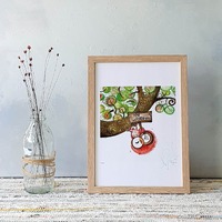 owl, office desk accessories, whimsical art, gift for boyfriend, new job gift, positive vibes, under