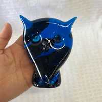 Viking Glass Cobalt Blue Owl figure /paperweight