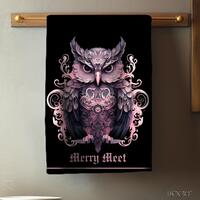 Personalized Owl Tea Towels - Custom Cotton Towel for Home, Kitchen Decor, Gift for Family, Housewar