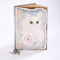 3D Resin Owl Journal – Embossed Fantasy Notebook