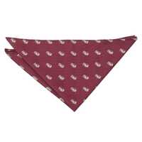Burgundy Tawny Owl Birds Embroidered Pocket Square, Woven Hanky, Dinosaur Patterned Hanky, Casual Ha