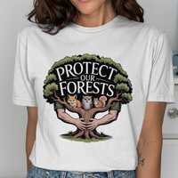 Protect Our Forests T-Shirt: Fox, Owl, Squirrel - Nature Lover Gift