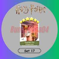 Eeylops Owl Emporium - Monopoly Go Stickers 6 Star - Set 17 - HARRY POTTER - Fast delivery