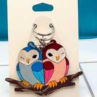 Interlocking Wooden Owl Friendship Keychains!