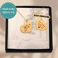 Vintage Winnie the Pooh Piglet Rabbit Owl Kanga Roo Heart Necklace