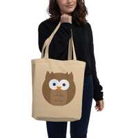 Tote bag Organic Cotton Owl Reusable Grocery Bag