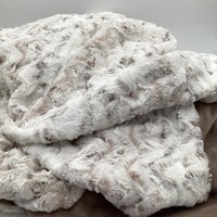 Snowy Owl Natural Minky Blanket: Adult Kids Throw/Pillow