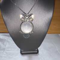 Vintage Owl Pendant Necklace: Bird Jewelry Gift for Nature Lovers
