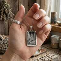 Owl Necklace • Silver Forest Pendant • Symbol of Wisdom and Intuition • Nature-Inspir