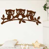 Cute Owls wall art SVG file -vector cut file instant download digital design -laser cut owl wall art