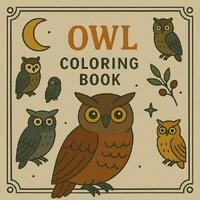 Owls Coloring Book – Woodland Birds and Forest Scenes | Printable PDF for Adults | Nature-Insp