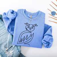 Cute Owl Line Art Sweatshirt | Minimalist Owl TShirt | Night Owl Shirt | Owl Lover Tee | Bird Lover