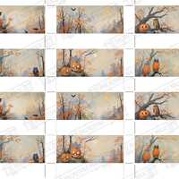 Vintage Halloween Printable Labels with Owls Pumpkins and Crows | Fall Treat Bag Toppers Boo Basket 