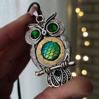 Owl jewelry Unique Gift Whimsical necklace Original jewelry pendant Unusual Bird Christmas gifts for