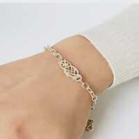 Sterling Silver Owl Charm Bracelet or Anklet: 925 Stacking Jewelry