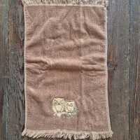 Vintage Marco Polo Winking Owl Terry Hand Towel
