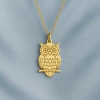 Owl Pendant Necklace – Wise Owl Jewelry – Vintage-Inspired Animal Charm, Gift for Her