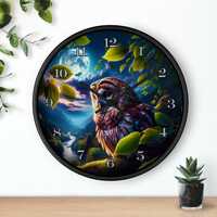 Owl Dreamscape Wall Clock | Nature Decor, Home Gift, Woodland Theme, Unique Timepiece, Owl Lovers Gi