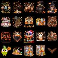 Boho Floral Owl PNG, Autumn Thanksgiving Clipart, Cute Halloween Woodland Bird Sublimation Design, F