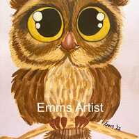 Owl Printable Wall Art – A4 Digital Download | Woodland Nursery Decor | Emms Artist Whimsical 