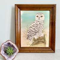 Vintage Mid Century Owl Wall Plaque: MCM Boho Decor
