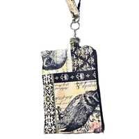 Goth Antique Owl skull Halloween zipper wristlet purse bag cell phone holder
